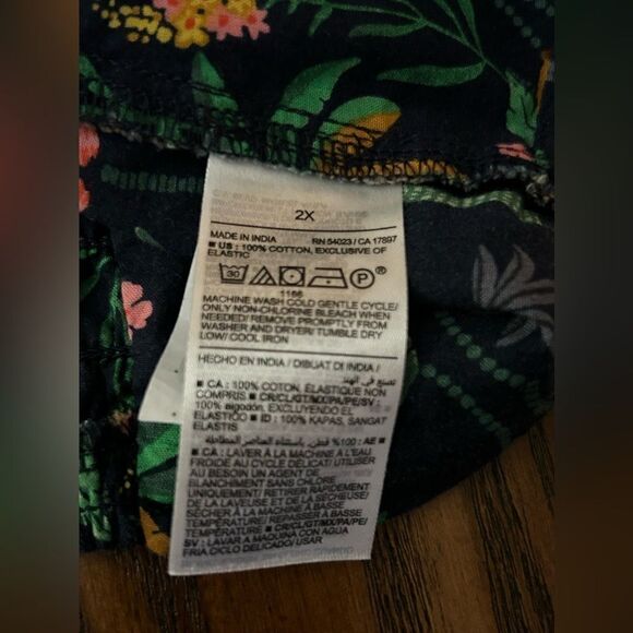 NWT Old Navy women's cross front poplin bralette size 2X banana tropical print - Picture 11 of 16